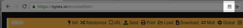 Chrome MIDI icon in URL